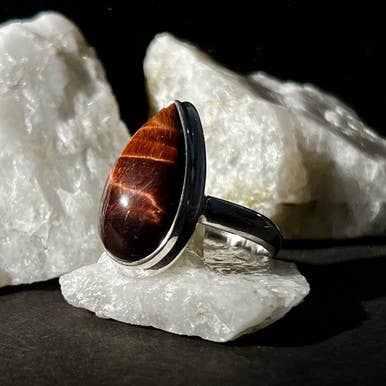 Red Tiger Eye Ring