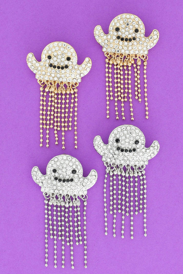 Halloween Ghost Fringe Earrings