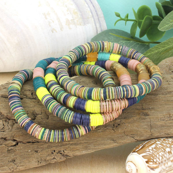 Beachside Heishi Beaded Bracelet Set