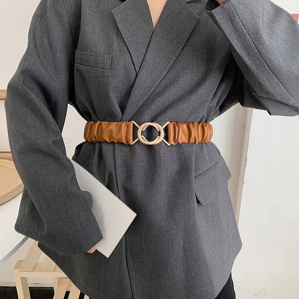 Wrinkled Interlocking Stretch Belt