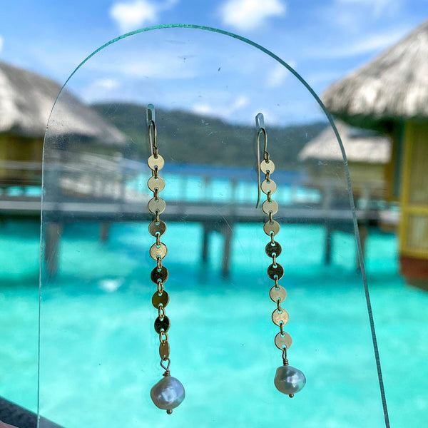 Sand Dollar Pearl Earrings