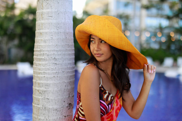 Sun Hats: Solid Color Packable 5" & 7" Brim Raffia Straw