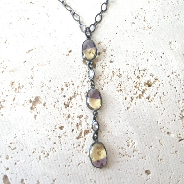 Natural stone necklace artisan semi precious jewelry gift