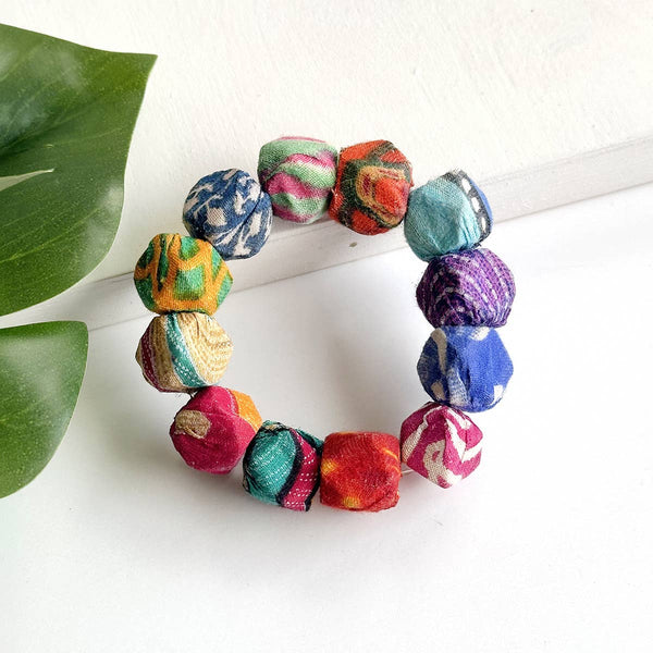 Kantha Polygon Bracelet