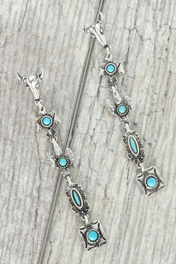 Western Desert theme Turquoise Dangle Earrings