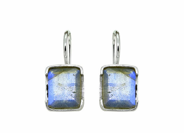 Labradorite Solid 925 Sterling Silver Earrings