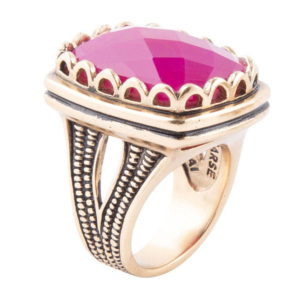 Magenta Agate Cocktail Ring