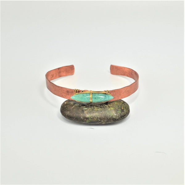 Dainty Amazonite Cuff Bracelet