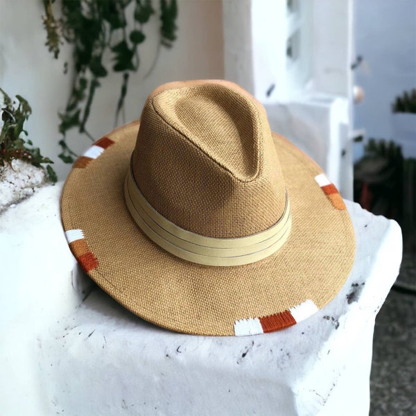 Marrakech Sand Hat with Leather Band