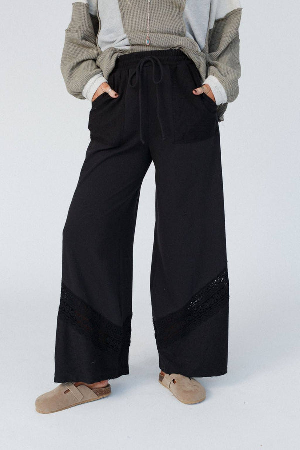 Lyrical Wide Leg Pants - Black