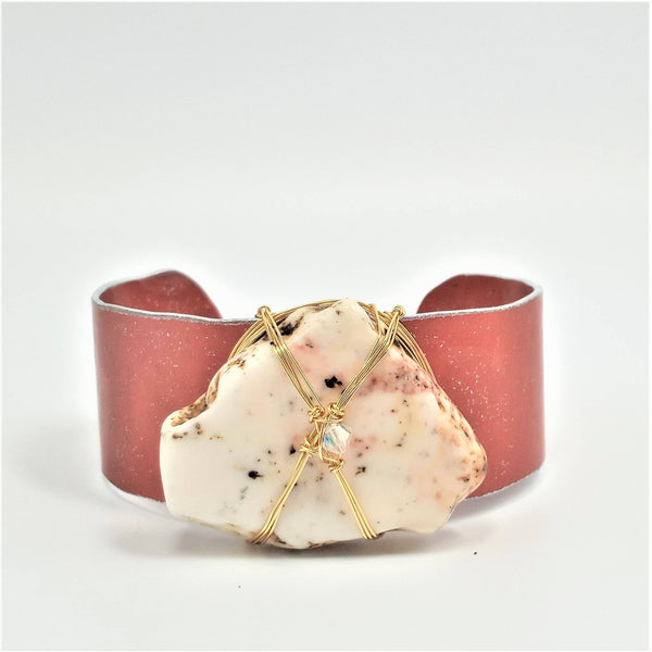 White Turquoise Cuff Bracelet