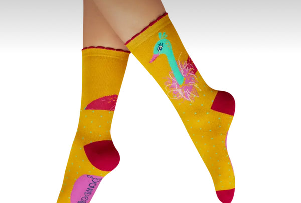 Ladies' Ankle Socks - Funky Emu