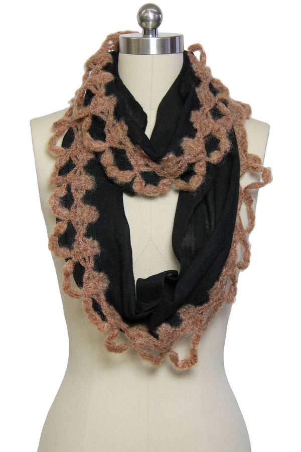 Double Sided Trim Infinity Scarf