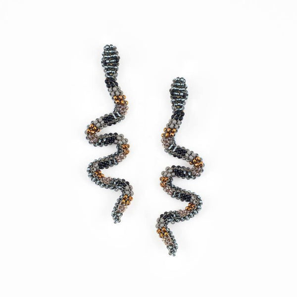 Snake Charmer Beaded Earrings