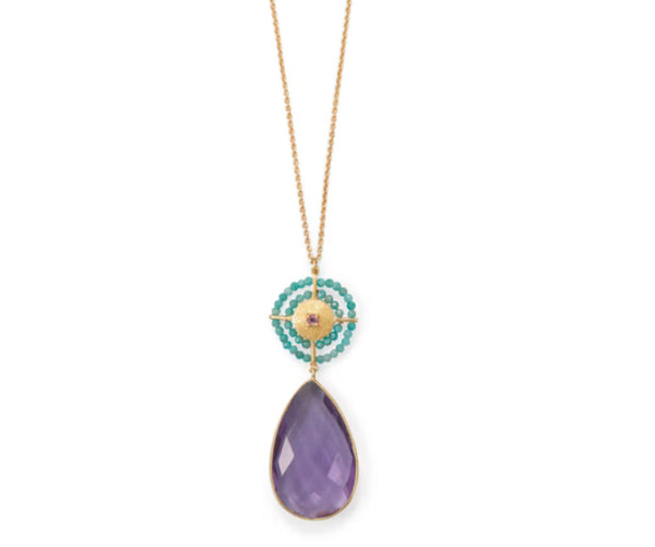 Amethyst and Amazonite Necklace