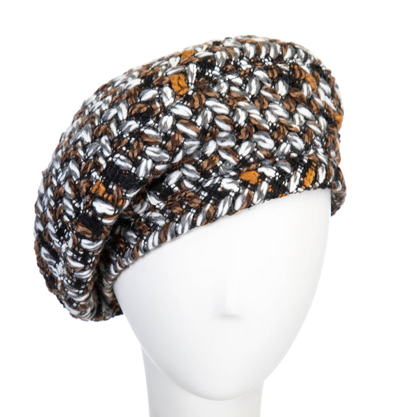 Malinda Multi-Color Chunky Knit Oversized Beret