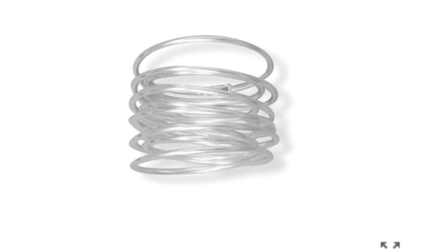 a white spiral spring on a white background