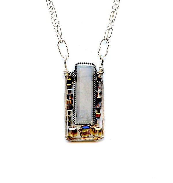 Moonstone Box Necklace