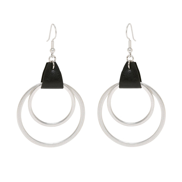 Hnadmade Pewter Big Hoop Earrings - ENKP43