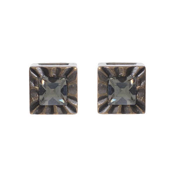 Ruffle Square Stud Earrings