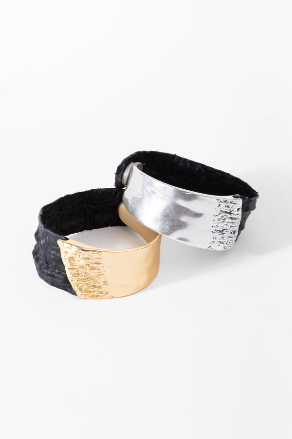 Wild Ways Metal Leather Bracelet